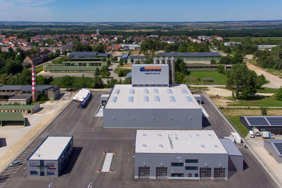 Drohnenaufnahme des Standortes Leipheim der GREIWING logistics for you GmbH Drohnenaufnahme des Standortes Leipheim der GREIWING logistics for you GmbH